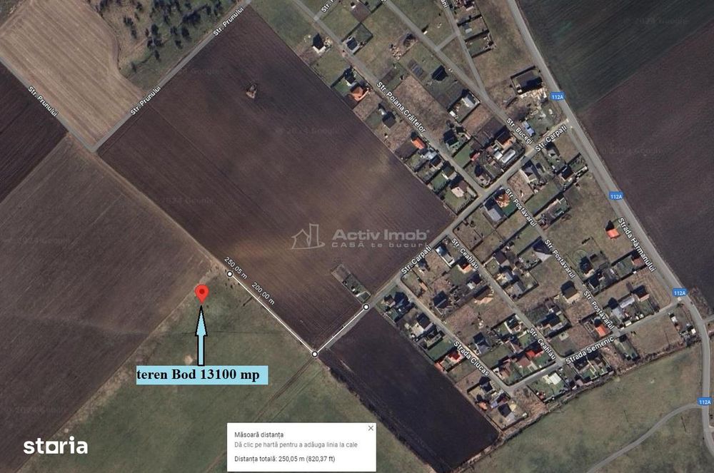 arabil zona Poiana Craitei, pe deal, panorama spre Lempes, 3 cai acces