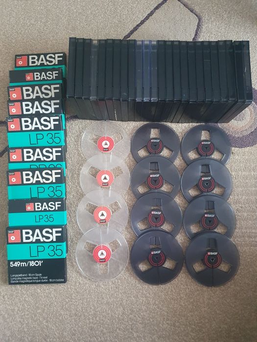 Role/cutii pentru benzi magnetofon Basf 18cm originale