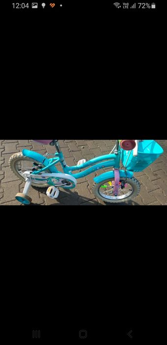 Bicicleta pentru fetite  Moni Space Tourism 14 inchi , turquoise stare buna mici zgarieturi