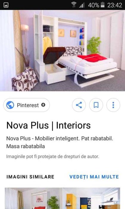 Pat rabatabil (ansamblu pat, canapea-colțar, dulap)