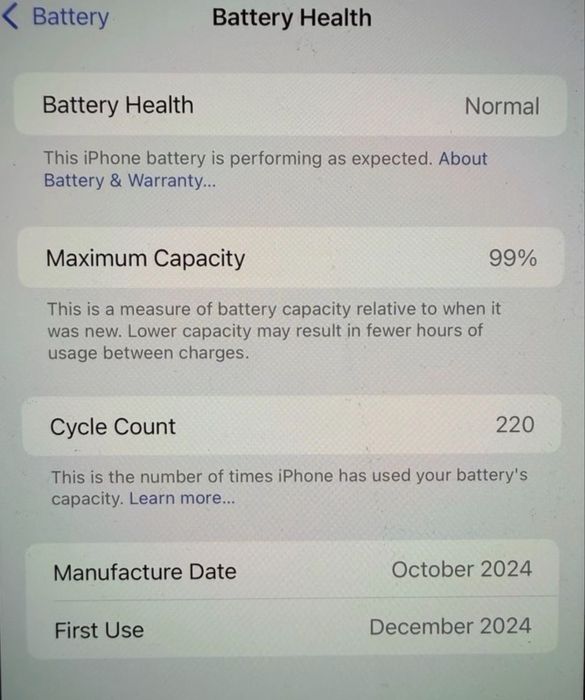 iPhone 16 Pro Max 256GB – 99% батерия, с гаранция 2 години от Yetell