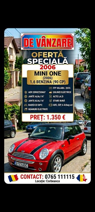 Mini one an 2007 motor 1,6 benzina