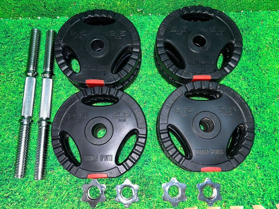 Set gantere discuri cu grip din ciment 25kg 30/31 mm