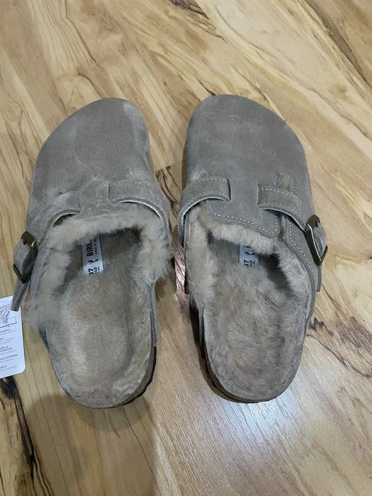 Birkenstock papuci din piele intoarsa Boston 37 si 38