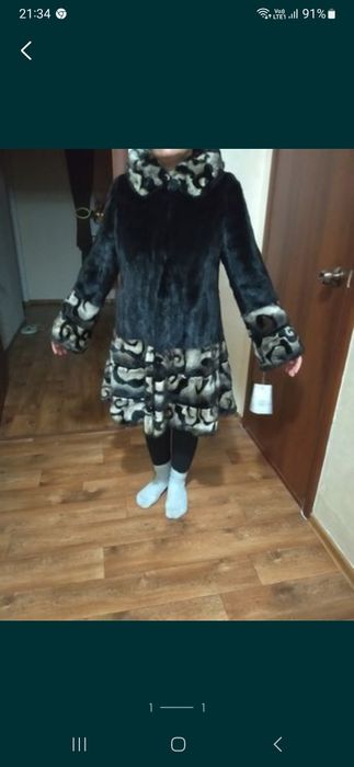 Норковая шуба очень стильная