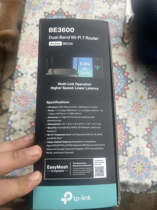 Vand router tplink archer be220 wifi 7