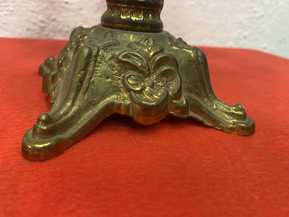 Стар бароков свещник от месинг