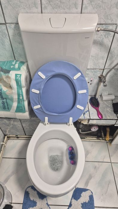 Chiuveta cu picior și wc Geberit cu rezervor