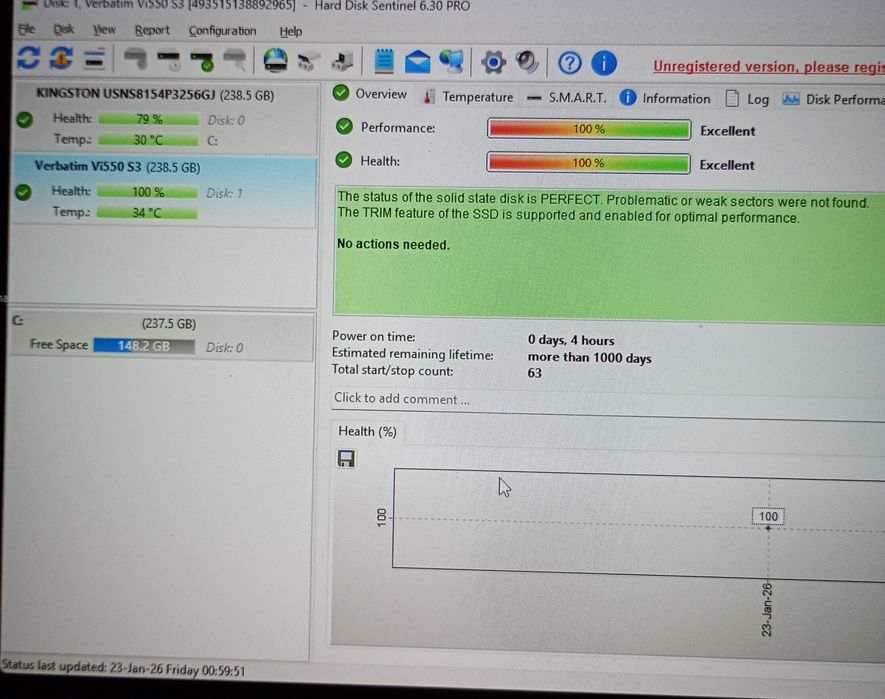 Verbatim Vi550 S3 2.5 SATA SSD 256GB
