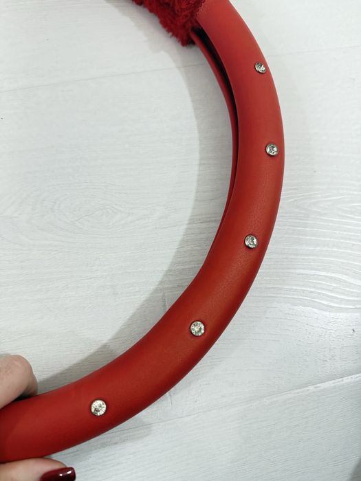 Красный чехол на авто-руль/ Женский Руль