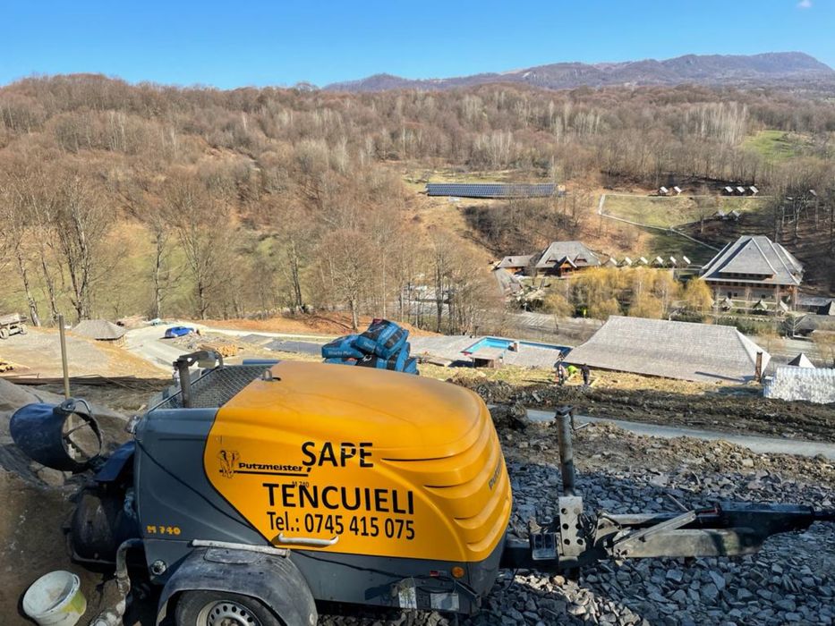 statie mobila de Șape mecanizate, tencuieli mecanizate