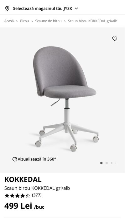 Scaun textil elegant si confortabil Jysk