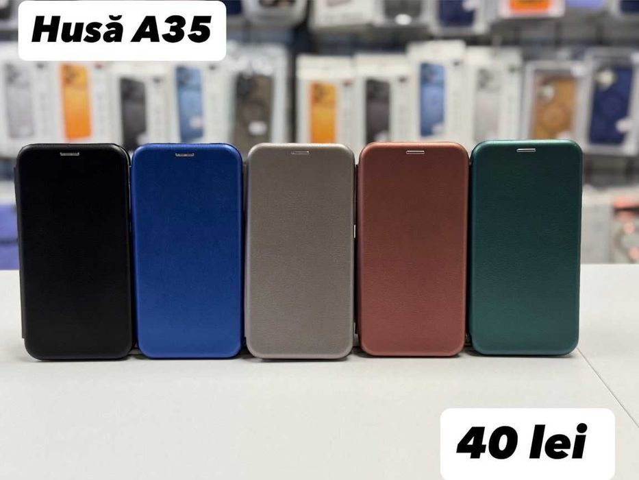 Husă tip carte , folie, cablu, încărcător  Samsung A35