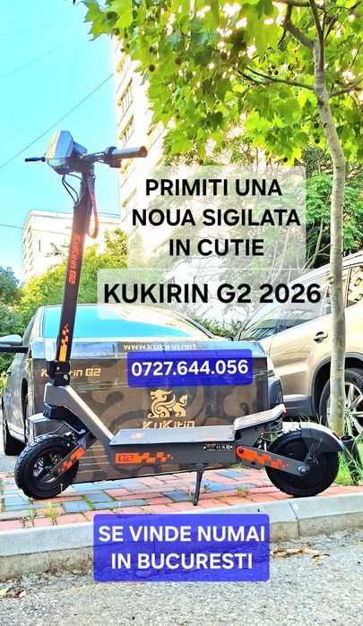 Trotineta electrica Kukirin G2 2026 AUTONOMIE MARE NOU ca myria xiaomi