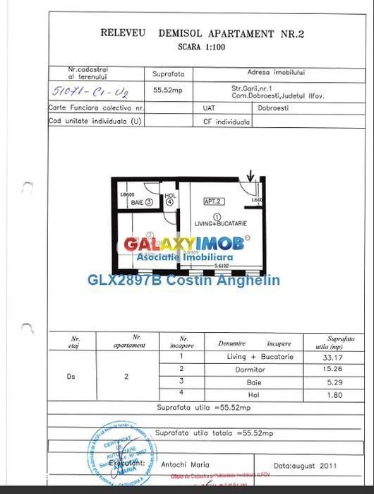 Apartament Nemobilat 2 Camere cu Terasa Perimetrala - Dobroesti
