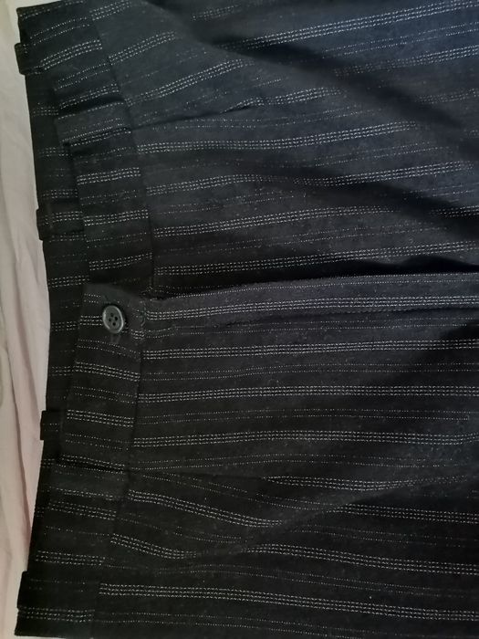 Прав черен официален панталон с висока талия