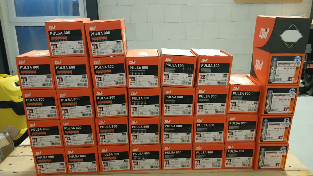 Пулса Спит р40+ Pulsa Spit 40E пистолет такер Бетон Метал Нов гаранция