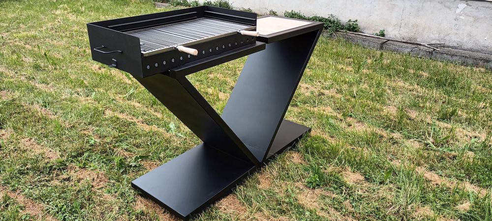 Gratar 80 x 40 cm cu grill INOX si Masa. Transport Gratuit