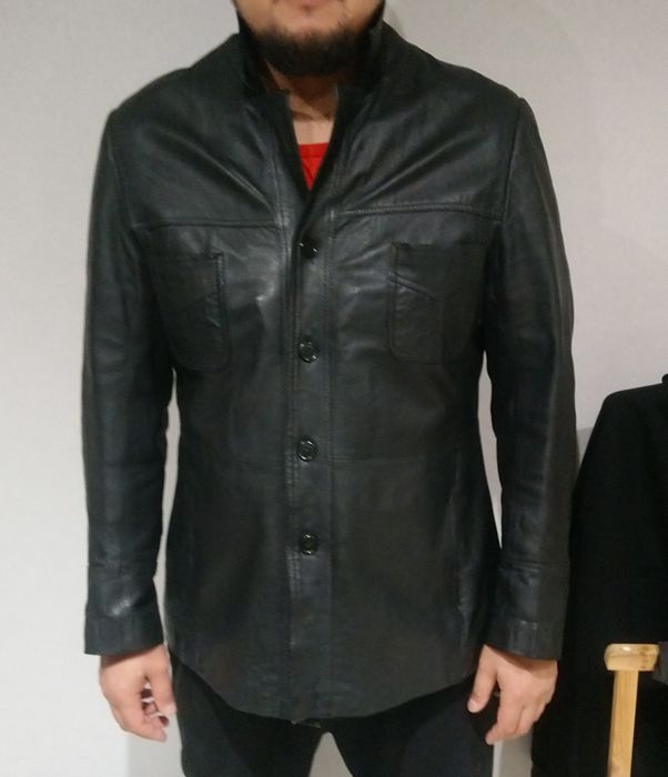 Пиджак кожанный, кожа.