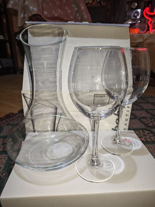 ENOTEKA сет графа с две чаши за вино