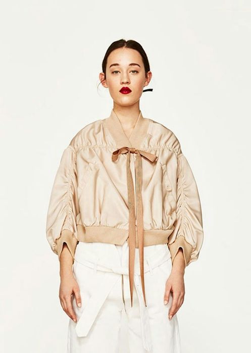 Bomber satinat Zara × Steven Meisel Capsule Collection