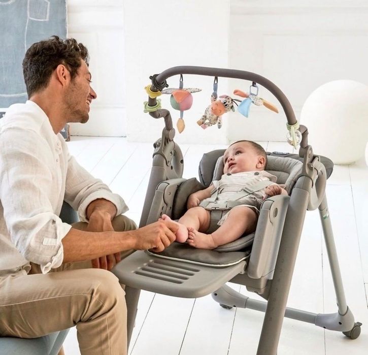 Столче за хранене Chicco Polly Magic Relax, Cocoa, От раждането, Сив