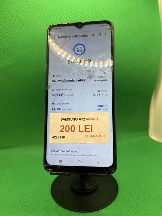 Samsung A12 64/4gb fisurat•Amanet Lazar Crangasi•429335