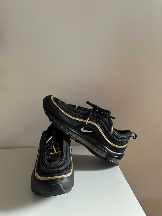 Nike Air Max 97 Black Metallic Gold Нови Оригинални 45
