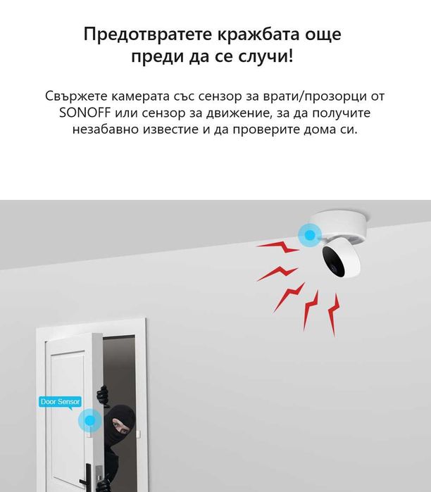 SONOFF GK-200MP2-B Смарт WiFi IP Камера 1080P HD | 360 градуса | IR