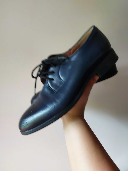 Pantofi din piele naturală cu șiret Anna Cori