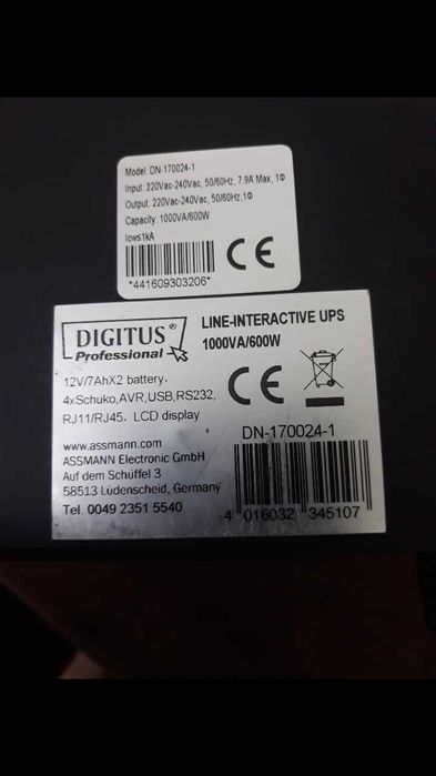 ups digitus professional si  vmark-650vp pentru centrale,calculatoare