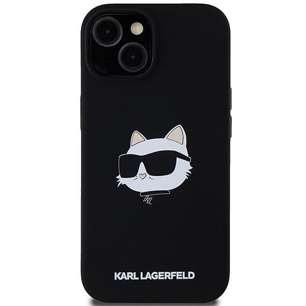 Karl lagerfeld klhmp15sschpplk iphone 15 / 14 / 13 black hardcase sili