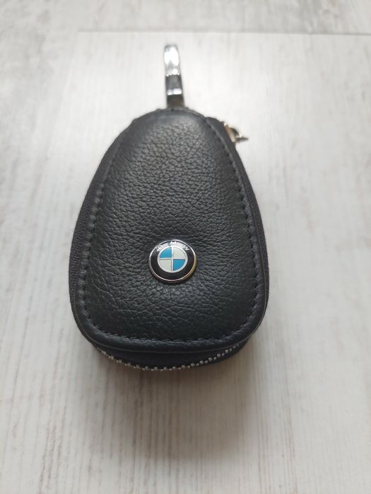 Кожен калъф за ключове БМВ с ключодържател
