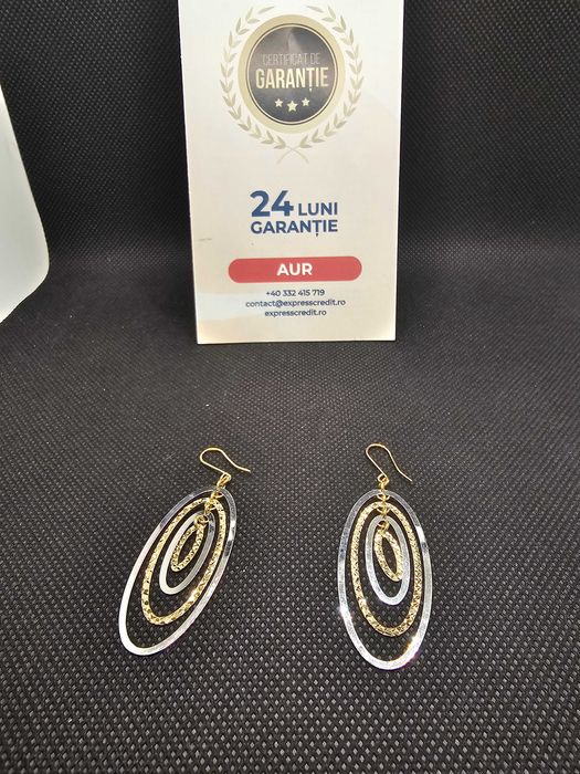 Cercei aur 14K 4.14g (50276.3 AG 11 Piata Nicolina) 2 ani garantie!