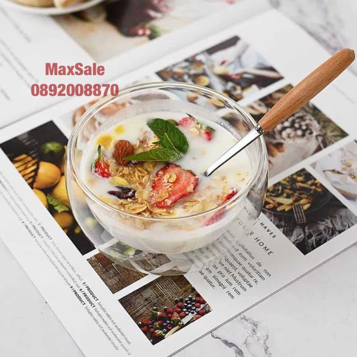 Двустенни овални купи за храна 500 мл закуска десерт