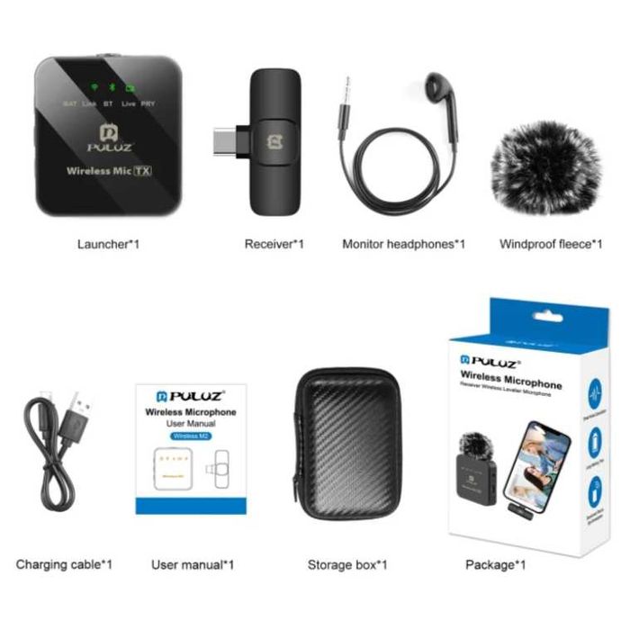 петличный микрофон PULUZ 646B