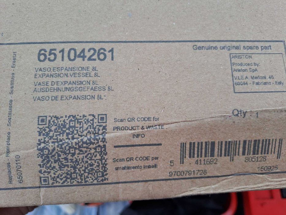 Vas expansiune Ariston 8L