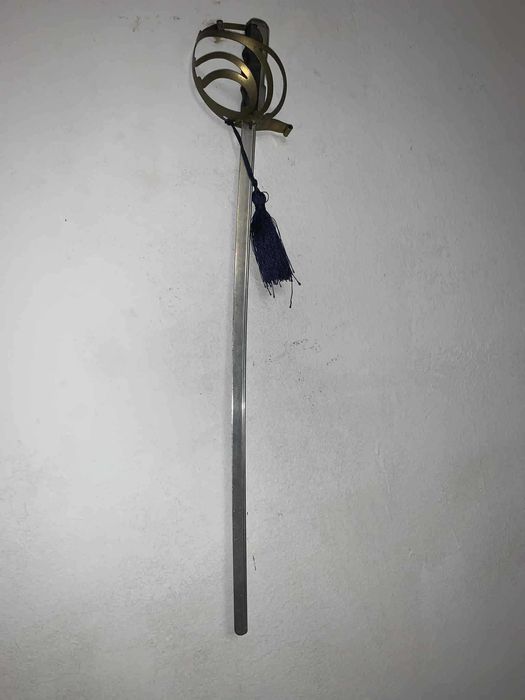 Panoplie sabie fier cu teaca si ham de piele