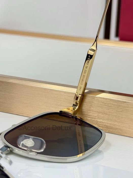 Ochelari de Soare Cartier Aviator CT0610S Noi Full Box  Gold