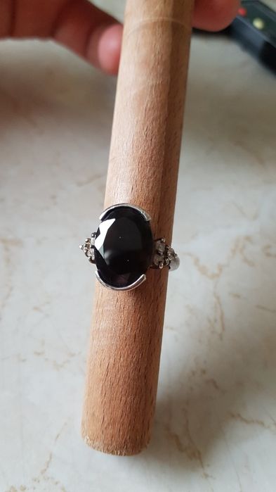 Superb inel dama piatra onix vintage, 17.3 mm,stare foarte buna