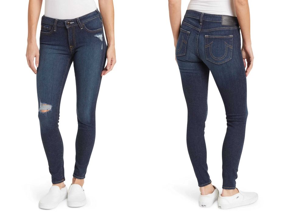 NOU! Blugi dama / skinny jeans True Religion Halle mid rise