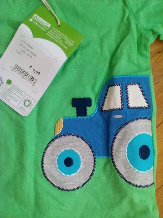 Нови бодита с къс ръкав - 2 броя, 80 (H&M) и 86-92, 62-68 (Лидл)