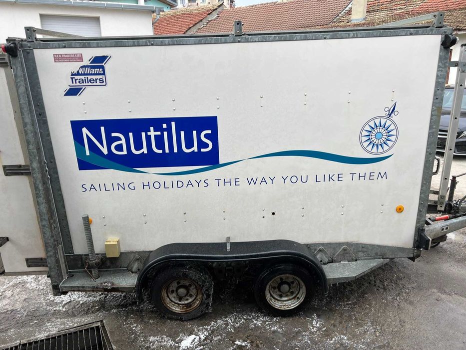 Затворено Ремарке 3500кг Ифор Уилямс Ifor Williams Box Нов Внос Англия