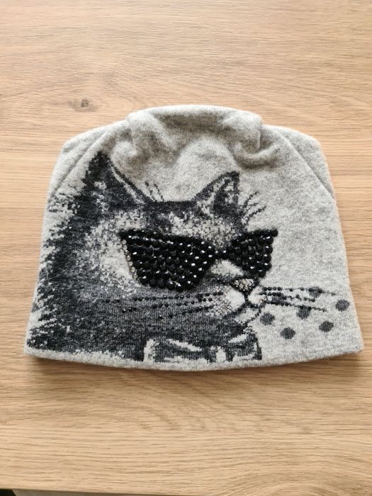 Шапка детская с котом