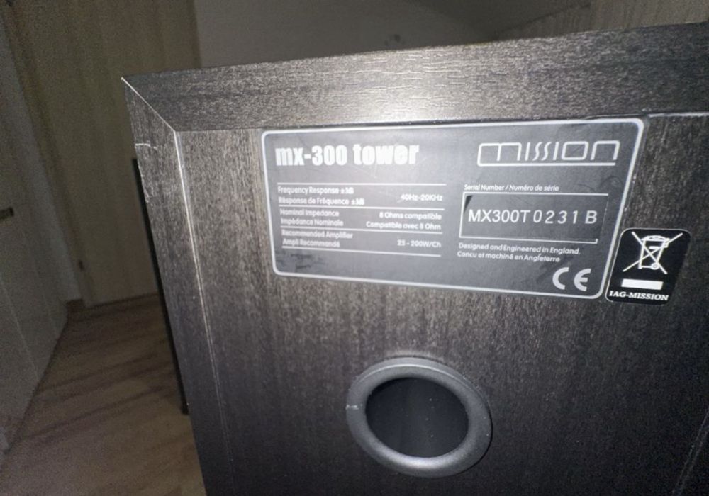 Mission MX-300 HCP – sistem Home Cinema premium 5.0 – Tower + Center + Surround – Made in England