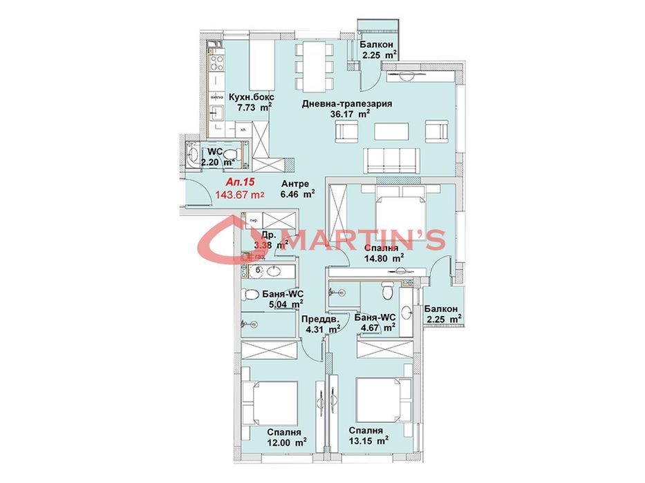 4-стаен в София-м-т Гърдова глава площ 144 цена 310327