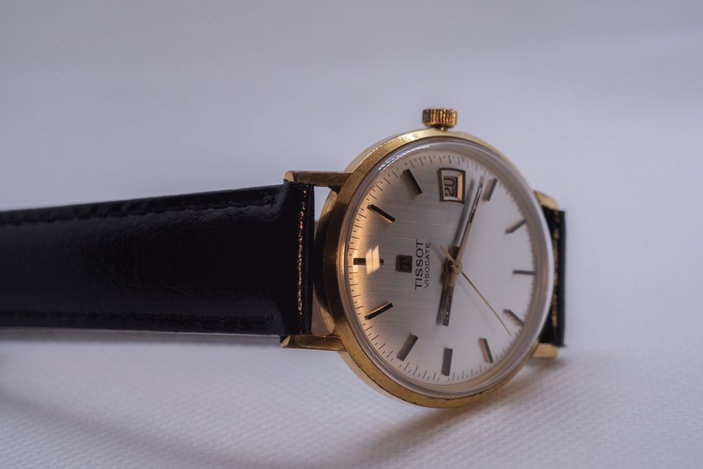 Tissot Visodate Vintage Swiss Made – Suflat cu Aur, Recent Servisat