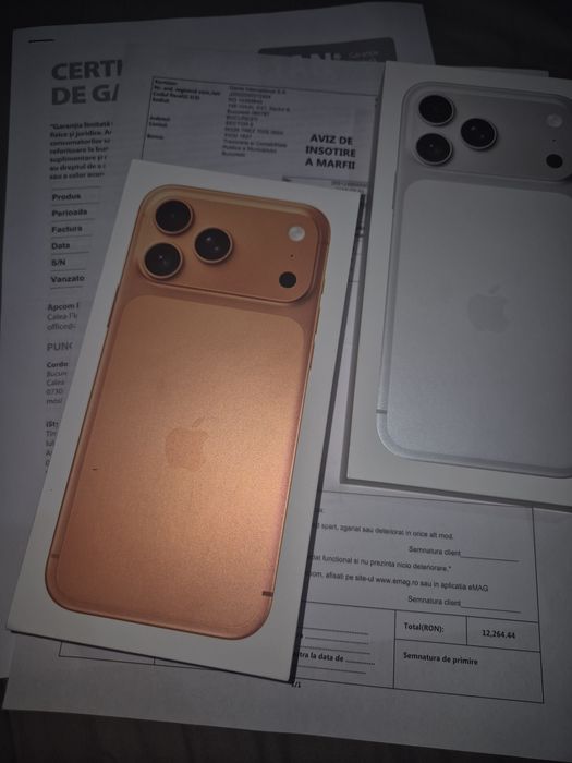 Iphone 17 Pro Max 256gb - Sigilat - BLUE/Silver/Orange -Acte achizitie