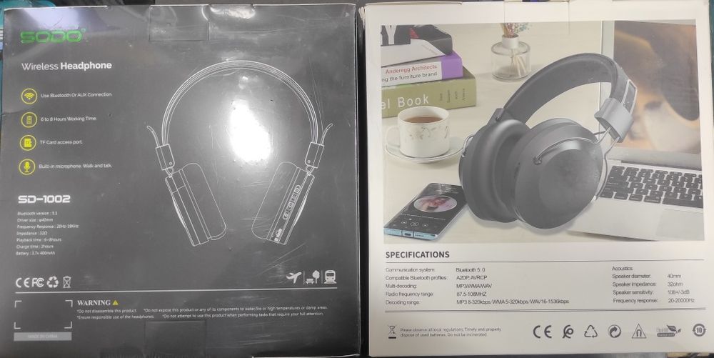 Наушник без проводной SODO 1002 NIA WH 700MAH yengi (новый)