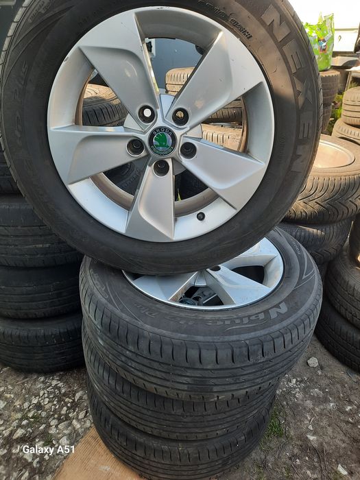 Ляти джанти с гуми за ШКОДА 5×112, 16цола